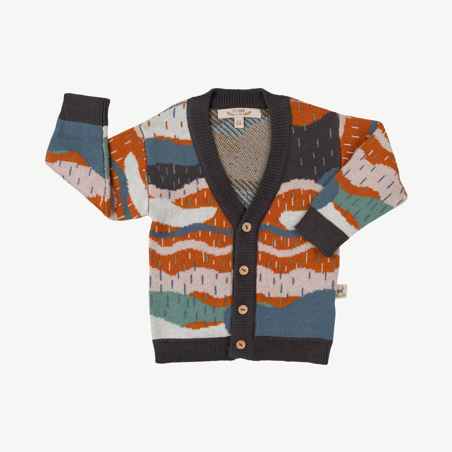 Cardigan tejido 'redwoods' dark shadow