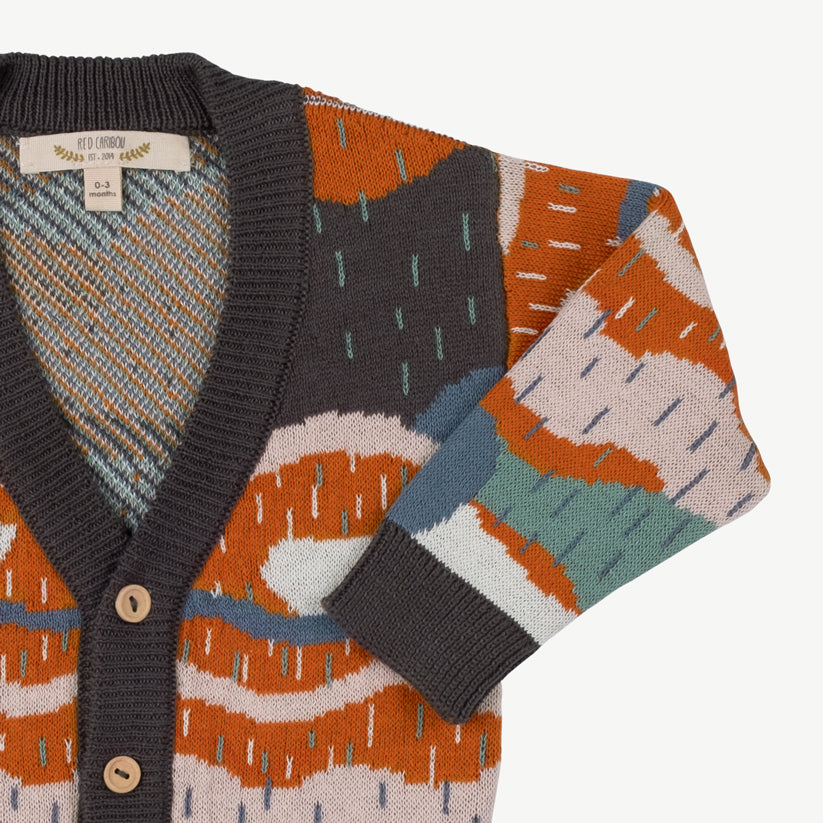 Cardigan tejido 'redwoods' dark shadow