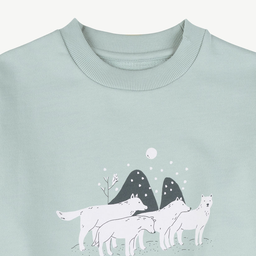 Sweatshirt 'true to the spirit' gray mist