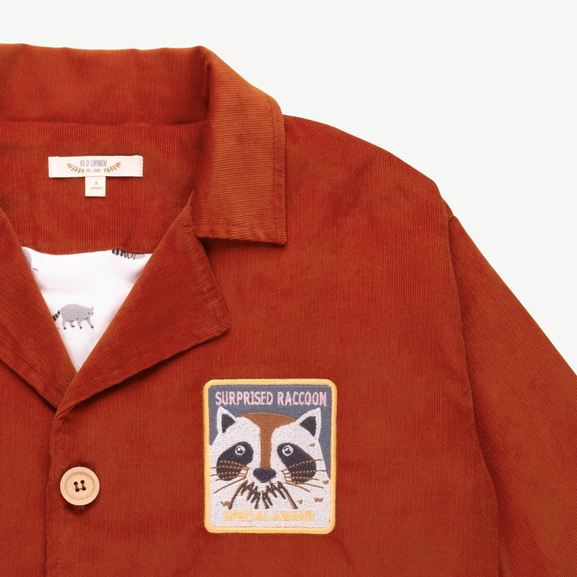 Abrigo de corduroy 'amazed racoon' autum glaze