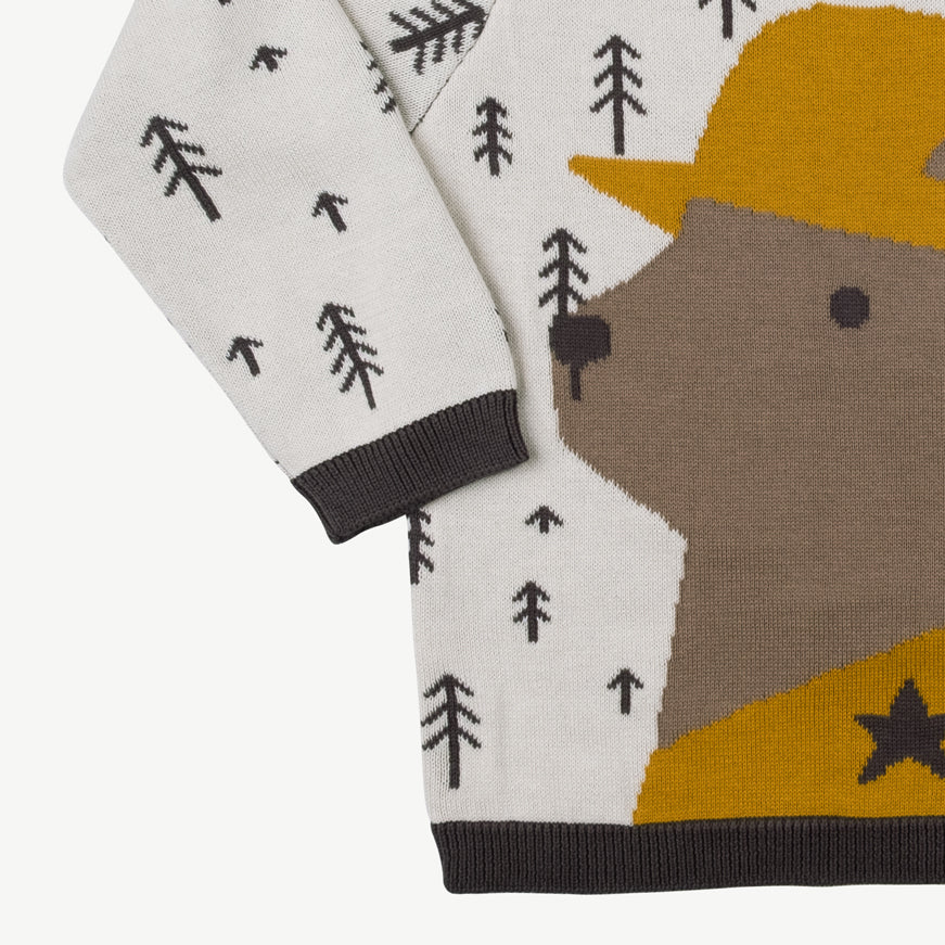 Chompa tejida 'ranger bear' ivory