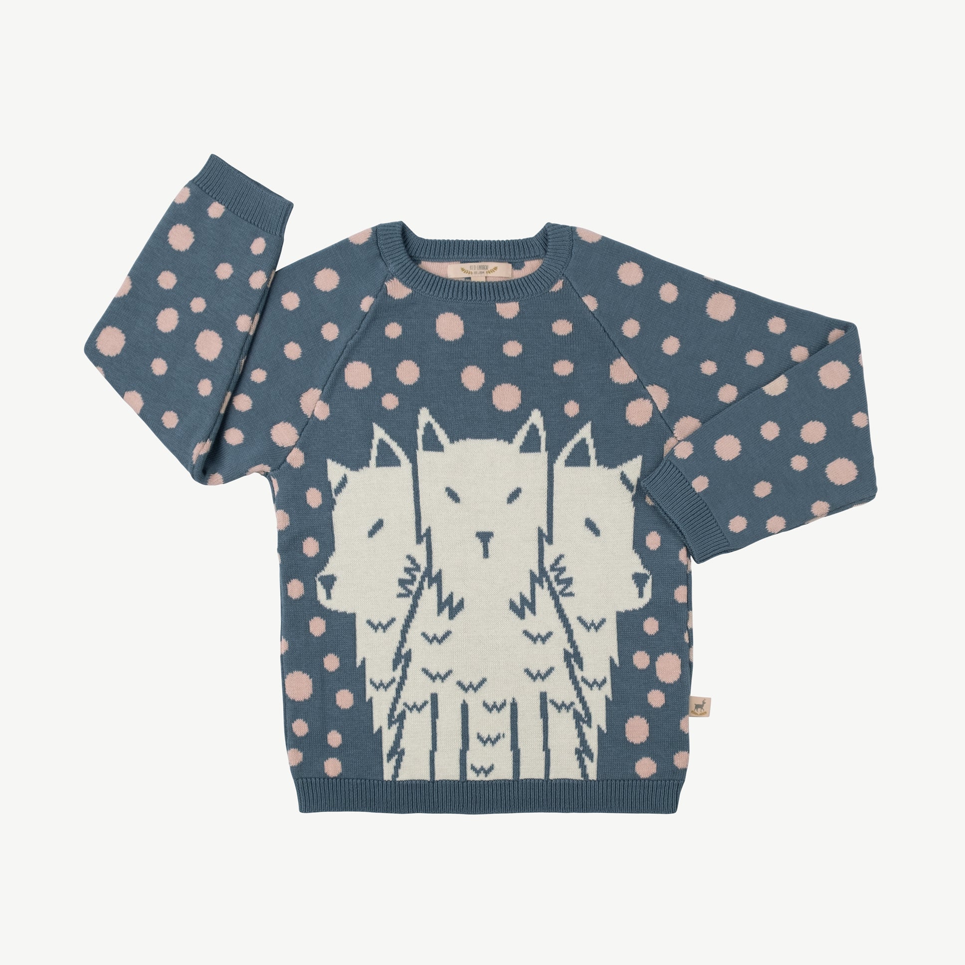 Chompa tejida 'the pack' blue mirage