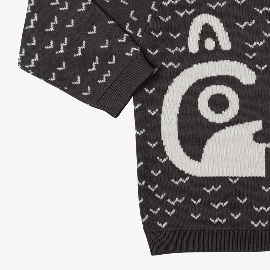 Chompa tejida 'sneaky racoon' dark shadow