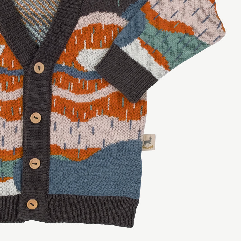 Cardigan tejido 'redwoods' dark shadow