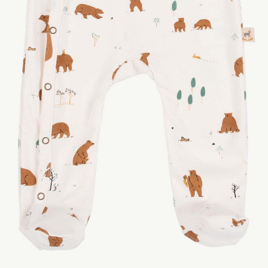 Enterizo con pies 'forester bears' sea salt