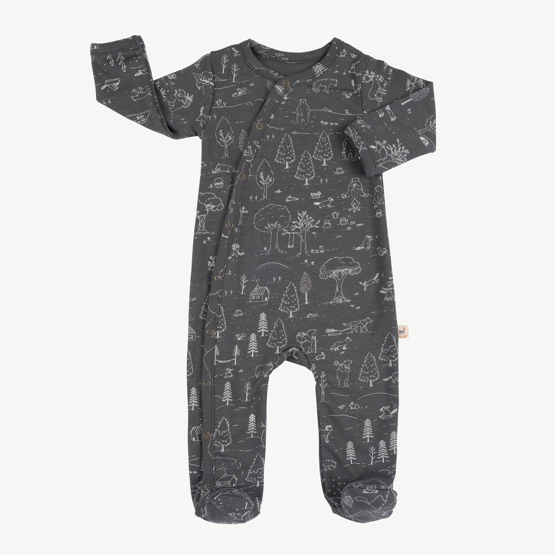 Enterizo con pies 'the story' dark shadow