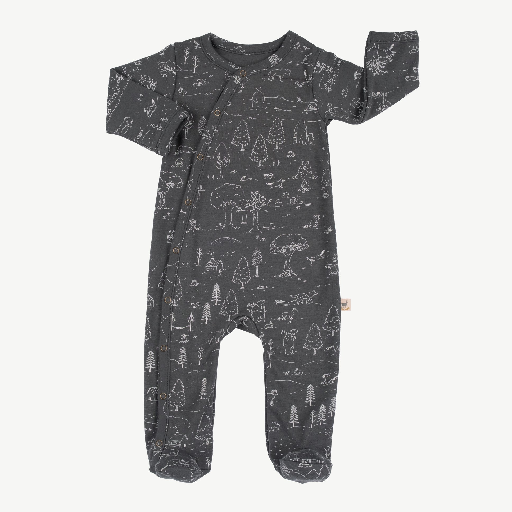 Enterizo con pies 'the story' dark shadow