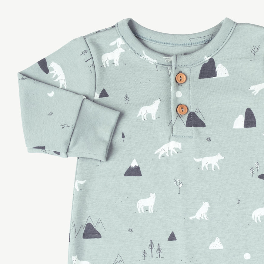 Enterizo 'guardian wolves' gray mist