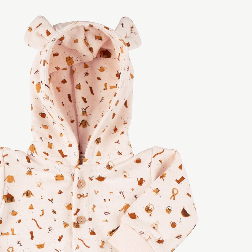 Enterizo con capucha 'winter essentials' pearl bear