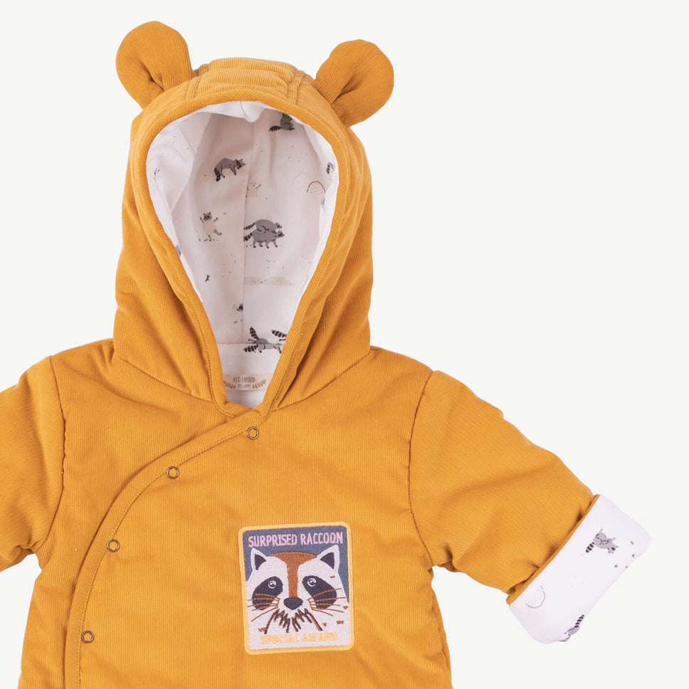 Enterizo acolchado de corduroy 'amazed racoon' arrowwood