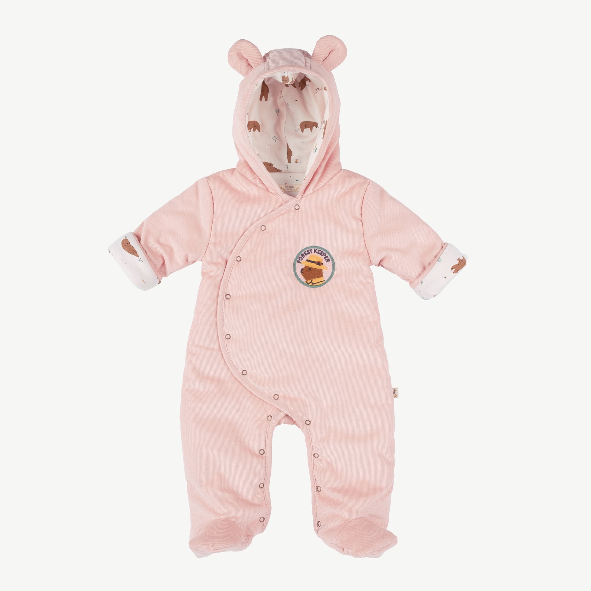 Enterizo acolchado de corduroy 'forest keeper' cameo rose