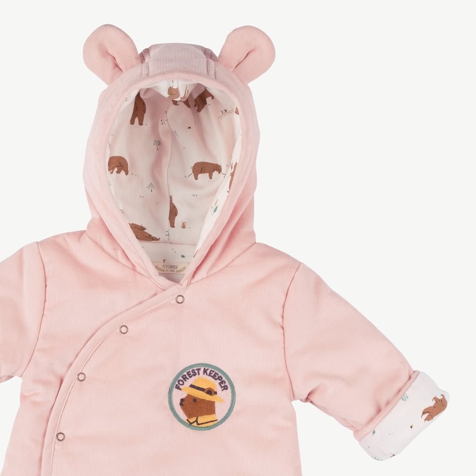 Enterizo acolchado de corduroy 'forest keeper' cameo rose