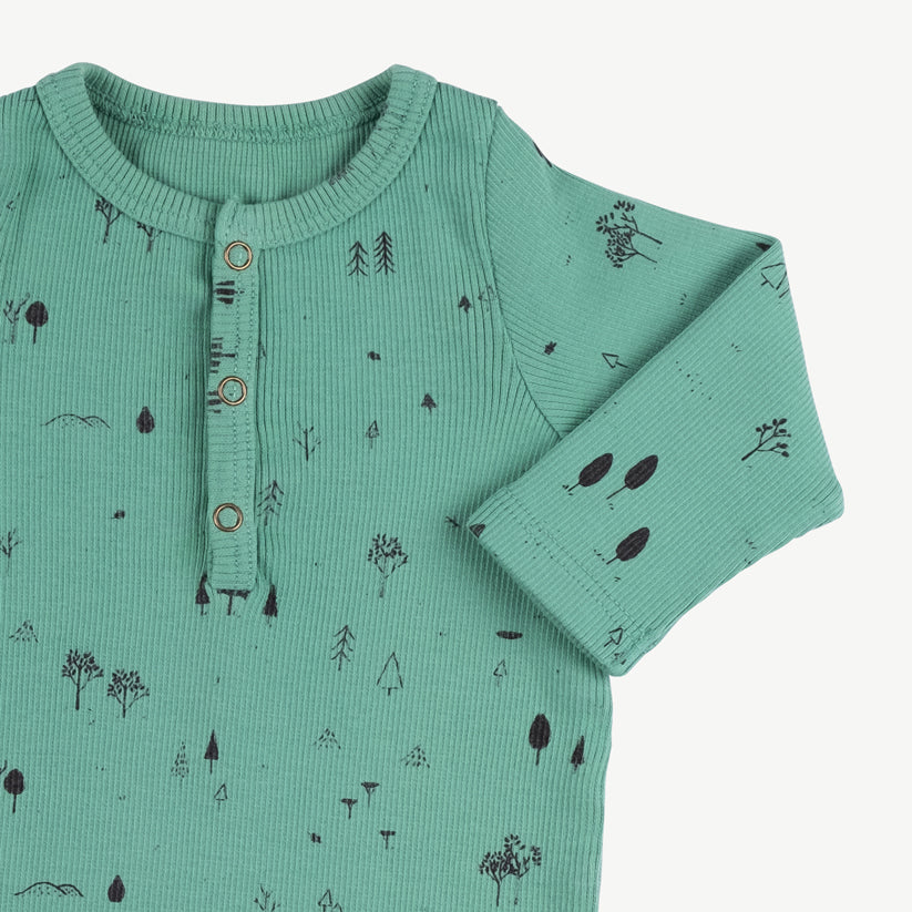 Polo henley 'the woods' malachite green