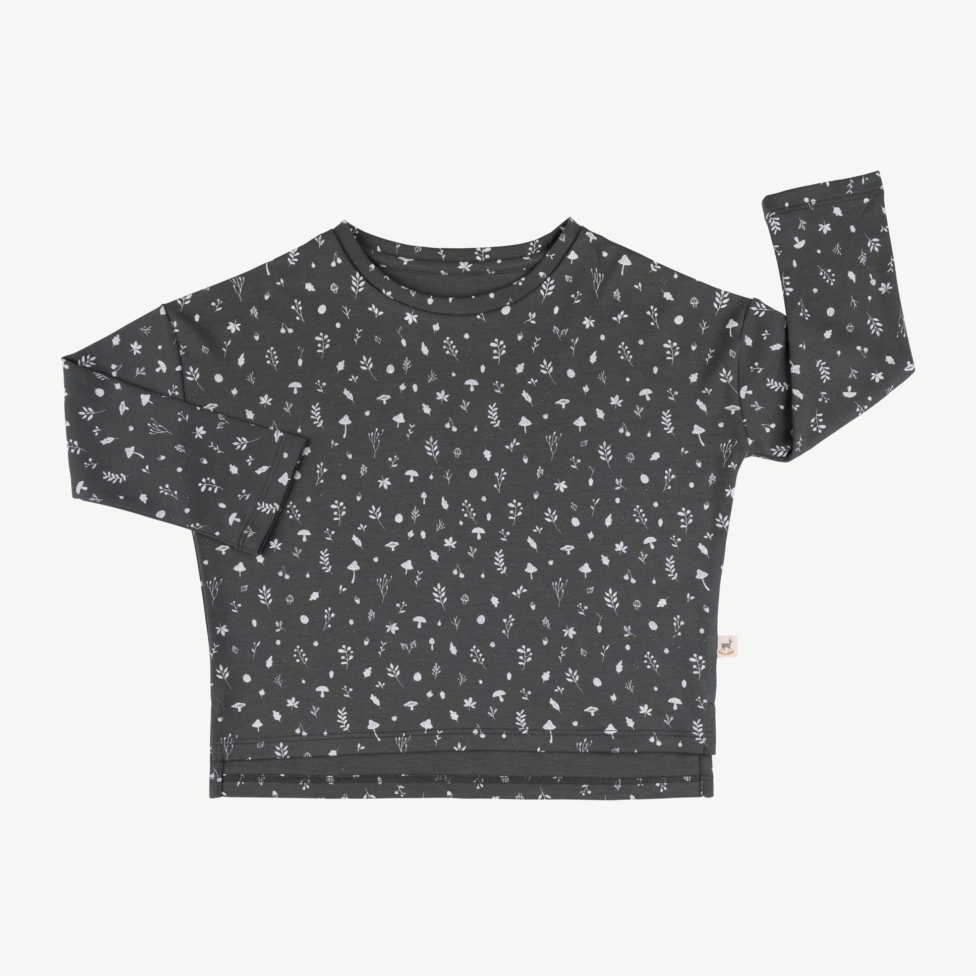 Polo oversized 'woodland flora' dark shadow