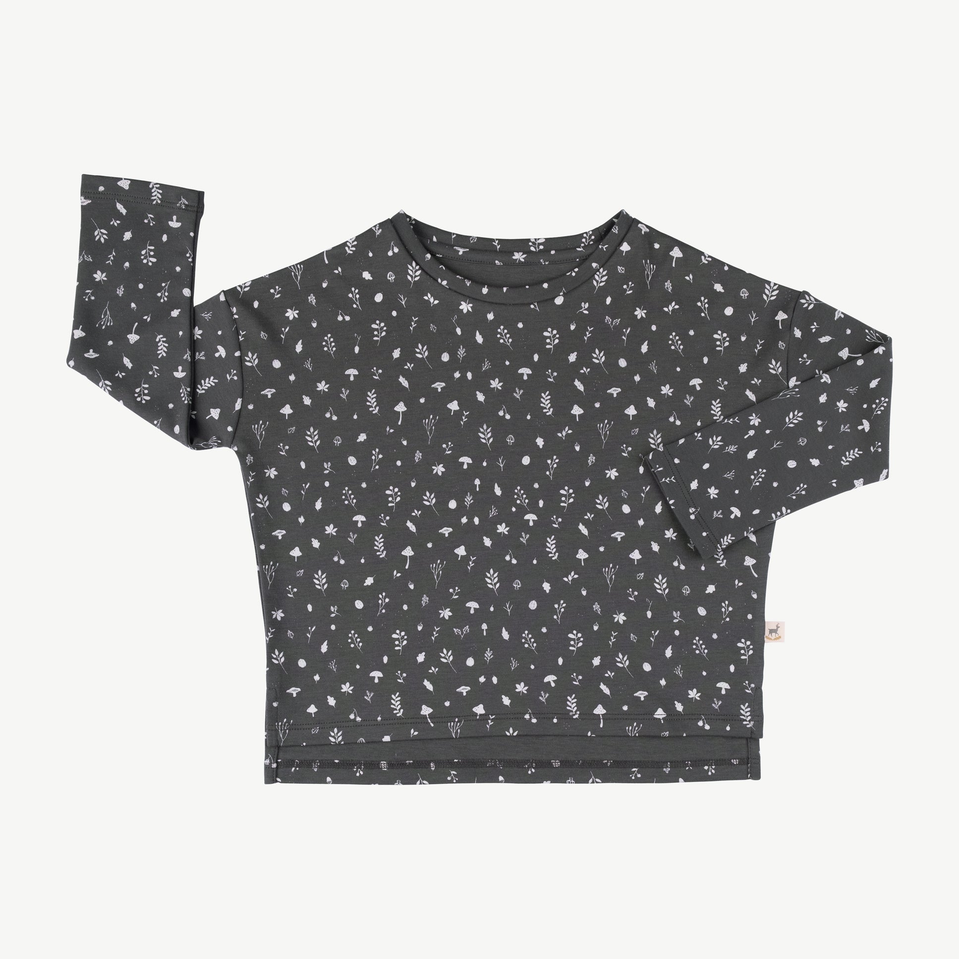 Polo oversized 'woodland flora' dark shadow