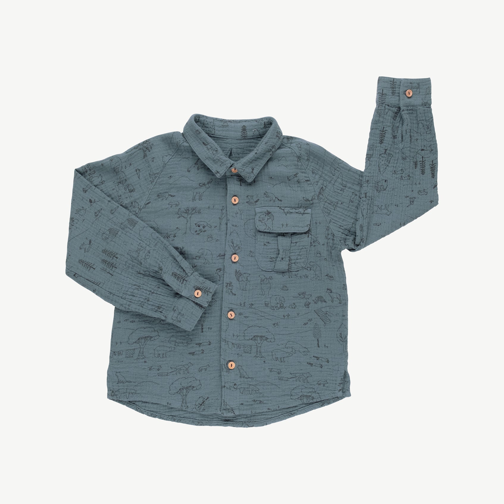 Camisa oversized 'the story' blue mirage