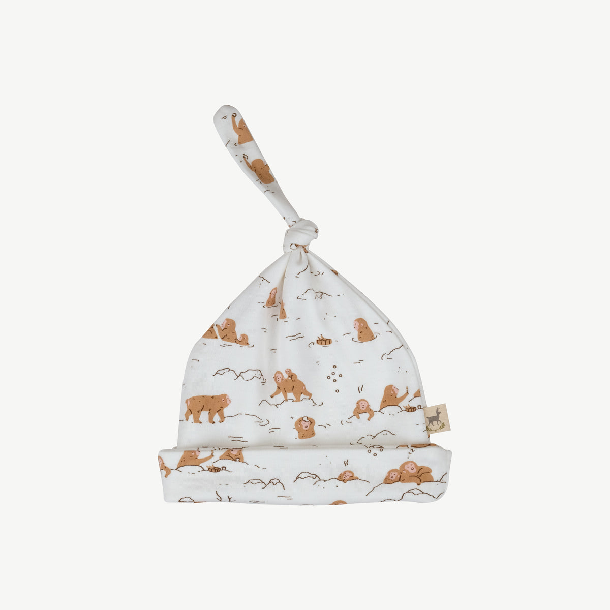 Gorrito de Bebé ‘Monkey Snow Day' (Monos) Ivory