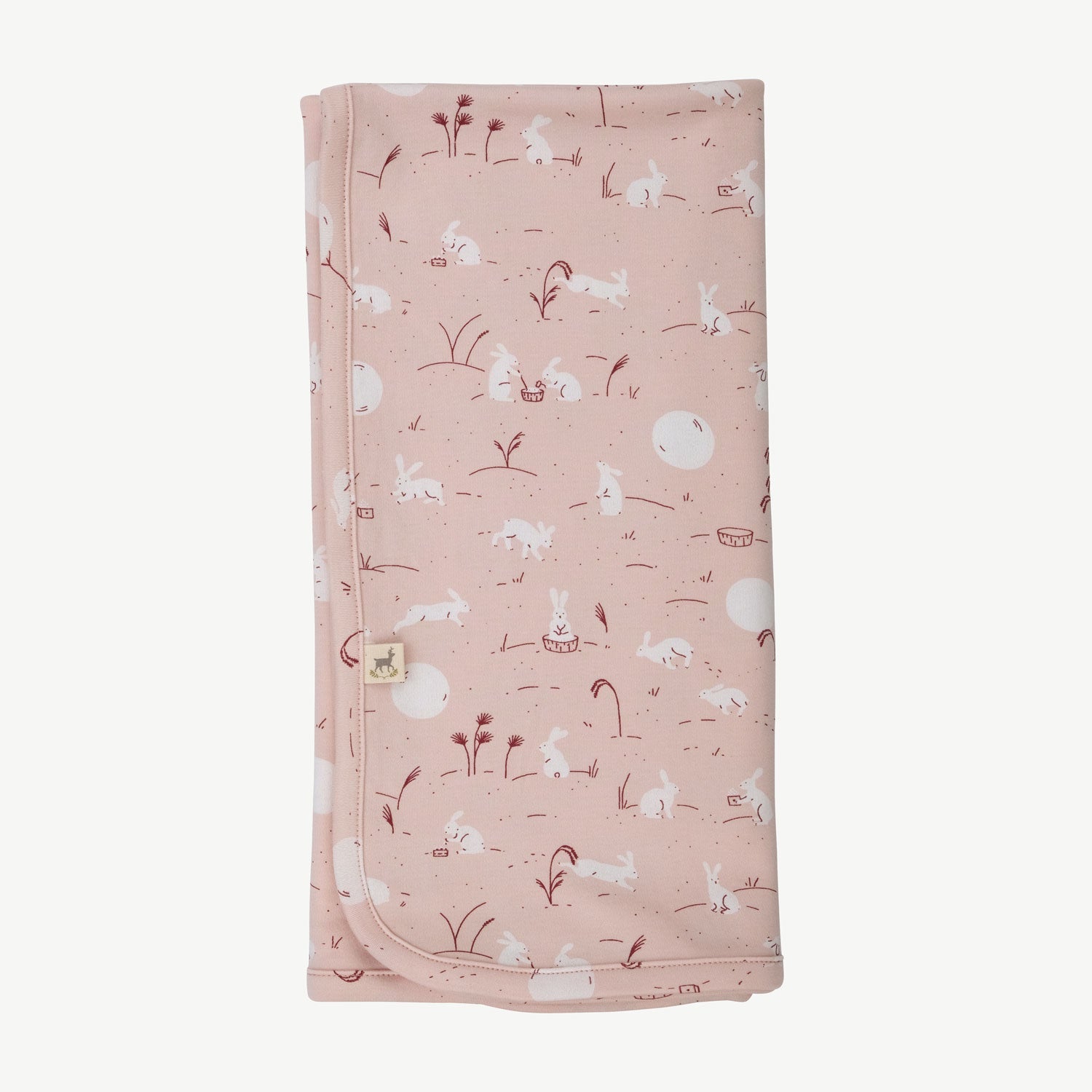 Manta Doble Cara ‘Moonlit Usagi’ (Conejos) Peach Whip