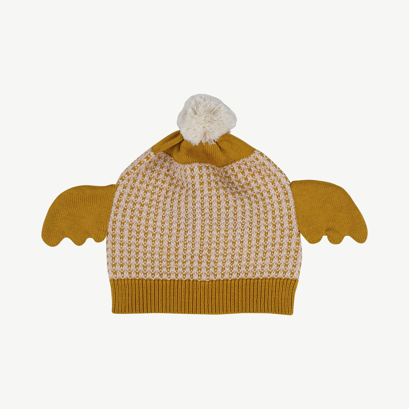 Gorrito de alitas Tejido de Bebé ‘Multi' Mustard