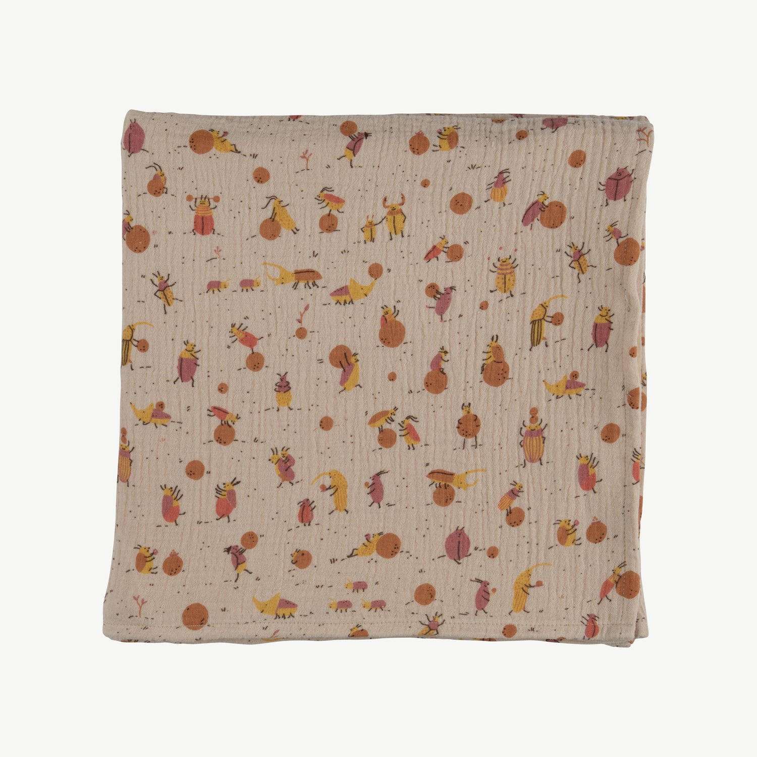 Manta 'juggling beetles' white sand