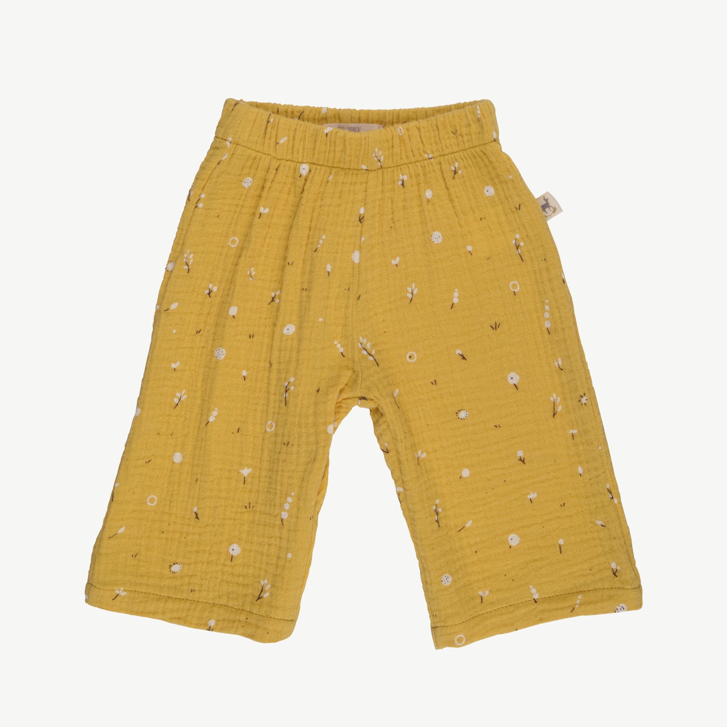 Pantalon de Muselina 'dusty bloom' amber yellow