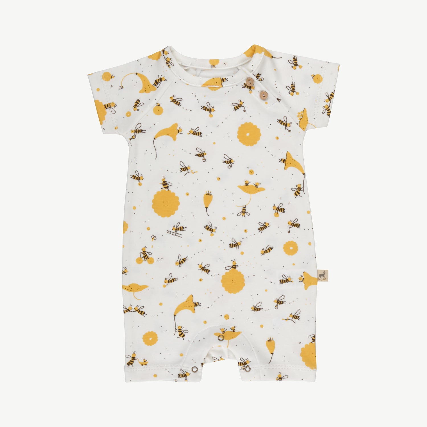 Enterizo 'buzzy bees' ivory