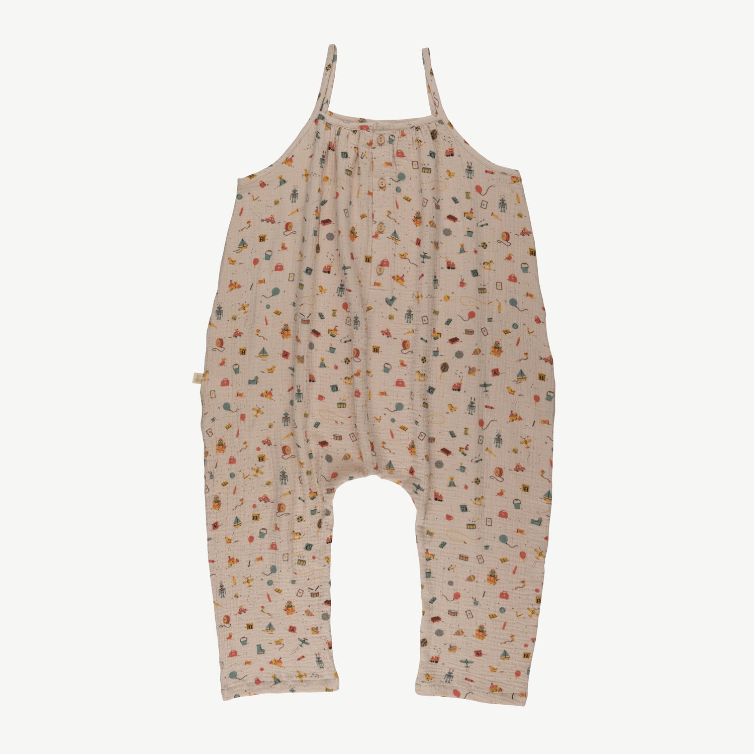 Enterizo 'bygone toys' white sand